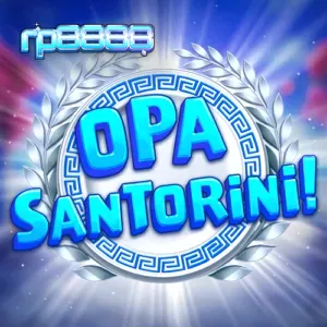 Pemandangan indah Santorini di slot Opa Santorini